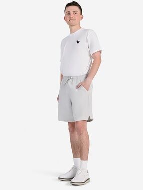 Bad Birdie Men's Light Grey Athletic Golf Shorts Drawstring Pockets size M